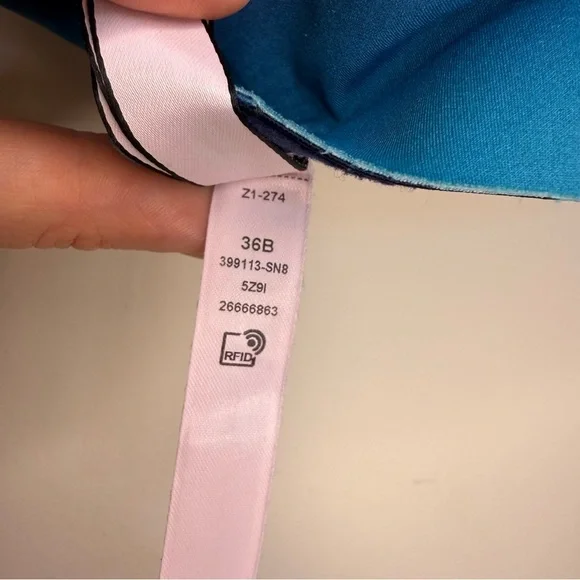 Victoria’s Secret VSX Knockout Front-Close Sports Bra – Teal Ombré (Size M) 36 B - Picture 11 of 13